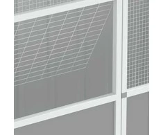 Paukščių narvas, pilkas, 215x78x200cm, galvanizuotas plienas