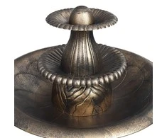 Paukščių prausykla su fontanu, bronzinė, 50x91cm, plastikas
