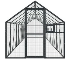 Paukštidė, antracito spalvos, 1,79x10x1,85m, aliuminis