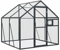 Paukštidė, antracito spalvos, 1,79x2x1,85m, aliuminis