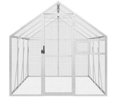 Paukštidė, sidabrinės spalvos, 1,79x3x1,85m, aliuminis