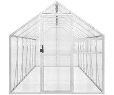 Paukštidė, sidabrinės spalvos, 1,79x6x1,85m, aliuminis