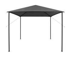 Pavėsinė, antracito spalvos, 3x3m, audinys ir plienas, 180 g/m²