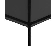 Pavėsinė, antracito spalvos, 3x3m, audinys ir plienas, 180 g/m²