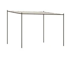 Pavėsinė, baltos spalvos, 3x3m, audinys ir plienas, 180g/m²