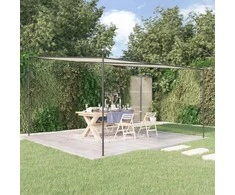 Pavėsinė, baltos spalvos, 4x4m, audinys ir plienas, 180g/m²