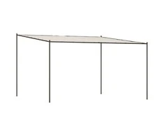 Pavėsinė, baltos spalvos, 4x4m, audinys ir plienas, 180g/m²