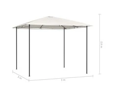 Pavėsinė, kreminės spalvos, 3x3x2,6m, 160g/m²