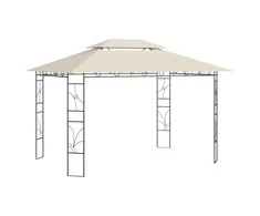 Pavėsinė, kreminės spalvos, 4x3x2,7m, 160g/m²