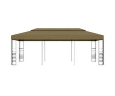 Pavėsinė-palapinė, taupe spalvos, 6x3x2,7m, 180g/m²