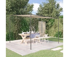 Pavėsinė, smėlio spalvos, 3x3m, audinys ir plienas, 180g/m²