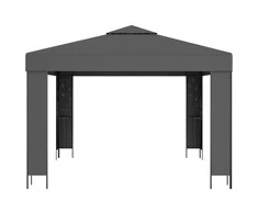 Pavėsinė su dvigubu stogu, 3x3m, antracito spalvos