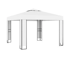 Pavėsinė su dvigubu stogu, baltos spalvos, 3x3m