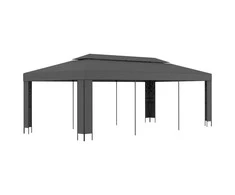 Pavėsinė su dvigubu stogu, 3x6m, antracito spalvos