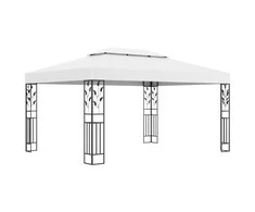 Pavėsinė su dvigubu stogu, baltos spalvos, 3x4m
