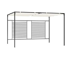 Pavėsinė su įtraukiamu stogu, kreminė, 3x4x2,3m, 180g/m²
