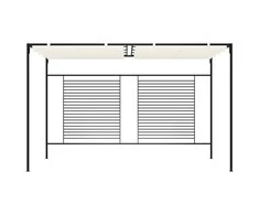 Pavėsinė su įtraukiamu stogu, kreminė, 3x4x2,3m, 180g/m²