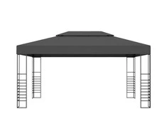Pavėsinė su lemputėmis LED, antracito, 3x4m