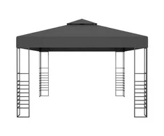 Pavėsinė su lemputėmis LED, antracito, 3x4m