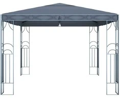 Pavėsinė su lemputėmis LED, antracito, 400x300 cm