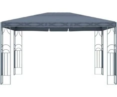 Pavėsinė su lemputėmis LED, antracito, 400x300 cm