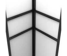 Pavėsinė su lemputėmis LED ir dvigubu stogu, baltos, 3x3m