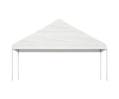 Pavėsinė su stogu, balta, 20,07x5,88x3,75m, polietilenas