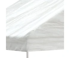 Pavėsinė su stogu, balta, 8,92x4,08x3,22m, polietilenas
