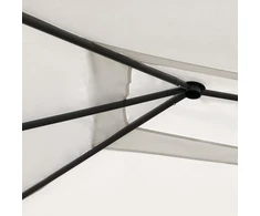 Pavėsinė su stulpų uždangalais, kreminė, 2,98x5,3x2,59m 160g/m²