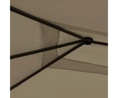 Pavėsinė su stulpų uždangalais, taupe, 3x4x2,6m, 160g/m²