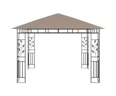Pavėsinė su tinkleliu nuo uodų, taupe spalvos, 3x3x2,73m