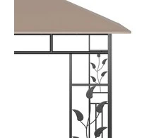 Pavėsinė su tinkleliu nuo uodų, taupe spalvos, 3x3x2,73m