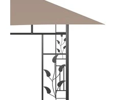 Pavėsinė su tinkleliu nuo uodų, taupe spalvos, 4x3x2,73m