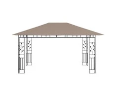 Pavėsinė su tinkleliu nuo uodų, taupe spalvos, 4x3x2,73m