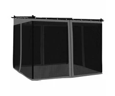 Pavėsinė su tinklinėmis sienelėmis, antracito, 3x3m, plienas