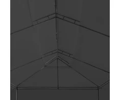 Pavėsinė su užuolaidomis, antracito spalvos, 600x298x270cm