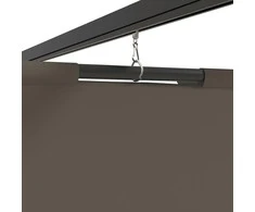 Pavėsinė su užuolaidomis, taupe spalvos, 3x3m, plienas