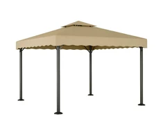 Pavėsinė, taupe spalvos, 3x3m, aliuminis ir plienas