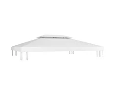 Pavėsinės uždangalas, 2 pakopų, baltas, 4x3m, 310 g/m²