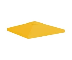 Pavėsinės uždangalas, 2 pakopų, geltonas, 3x3m, 310 g/m²