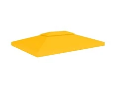 Pavėsinės uždangalas, 2 pakopų, geltonas, 4x3m, 310 g/m²