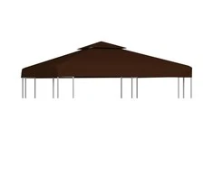 Pavėsinės uždangalas, 2 pakopų, rudas, 3x3m, 310 g/m²