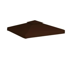 Pavėsinės uždangalas, 2 pakopų, rudas, 3x3m, 310 g/m²