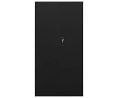 Persirengimo spintelė, juodos spalvos, 90x40x180cm, plienas