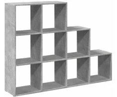 Pertvara/knygų spinta, betono pilka, 137,5x29x103,5cm, 3 aukštų