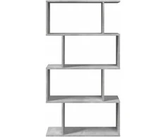 Pertvara/knygų spinta, betono pilka, 70x24x129cm, 4 pakopų