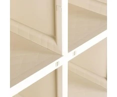 Plastikinė spintelė, vanilinė, 79x43x125cm, medienos dizaino