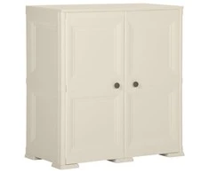 Plastikinė spintelė, vanilinė, 79x43x85,5cm, medienos dizaino