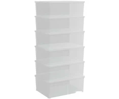 Plastikinės daiktadėžės, 6 vnt., 10 l, sukraunamos