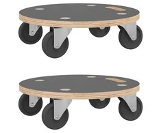 Transportavimo vežimėliai, 2vnt., 38x11,5cm, apskriti, 250kg